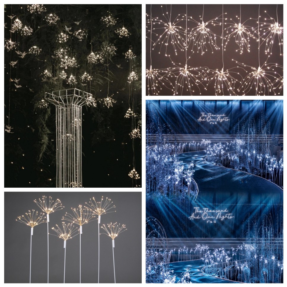 婚庆道具烟花火花地插灯婚庆舞台布置装饰路引灯烟花灯地插路引