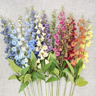 白色铃兰婚庆仿真花法式大风铃飞燕吊钟婚庆路引装饰插花背景假花