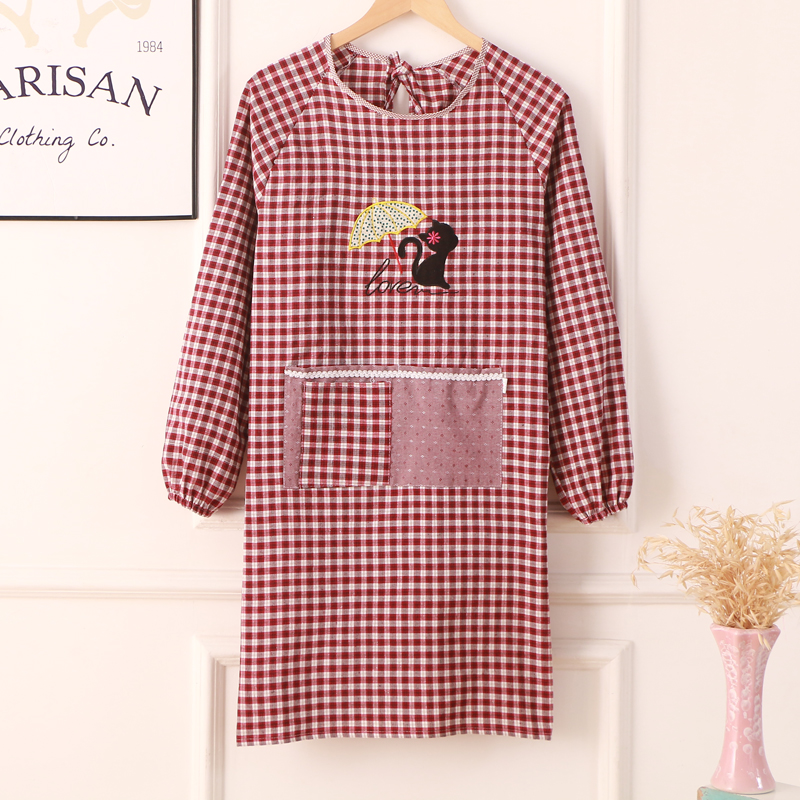 时尚家用做饭男女长袖围裙