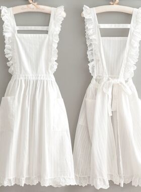 纯棉时尚蕾丝围裙女生显瘦cosplay动漫洛丽塔甜妹甜品店二次元