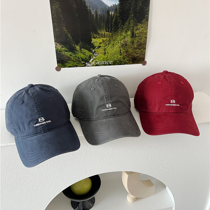 原版~大头圆脸b入！美式街头刺绣小字母棒球帽子软顶男女鸭舌帽