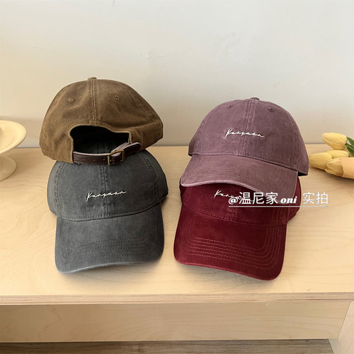 版型hin好~推荐！皮扣新款大头围棒球帽女加大深顶男显脸小鸭舌帽