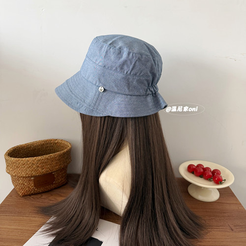 日系极简风~春夏季女薄款uv太阳渔夫帽女百搭遮阳可折叠防晒盆帽