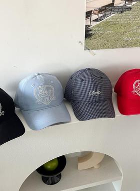 穿搭博主同款~版型hin好！ ins风格纹字母刺绣软顶棒球帽女春夏潮