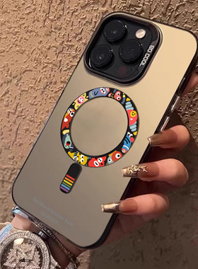 大雄适用苹果16promax手机壳2024新款iPhone15小怪兽14plus可爱13防摔彩绘软12超火高级感男女套11pm