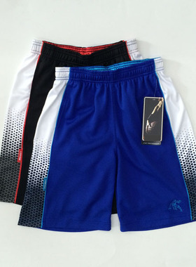 美国潮牌运动休闲男童短裤篮球短轻薄透气运动外贸