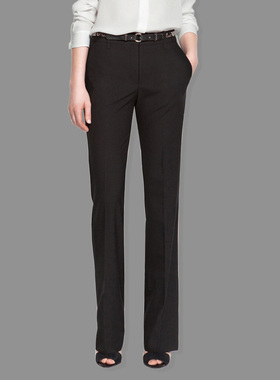 外滩风尚职业装女春秋中腰直筒裤西装裤女正装裤工装服西裤06136