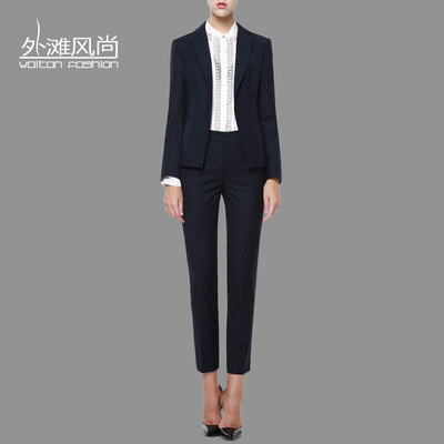 外滩风尚春秋款修身小西装女西服外套气质修身职业装西装女15957