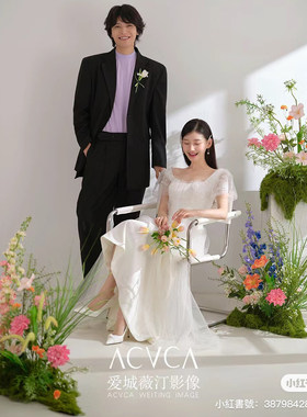婚纱摄影道具插花蝴蝶结背景装饰