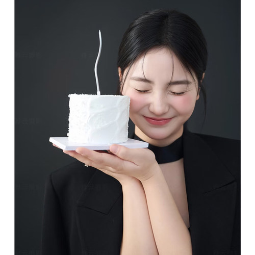 婚照黑礼服拍照道具仿真奶油蛋糕