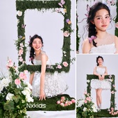 春天儿童摄影拍照背景道具青苔花框草坪插花diy粘花挂框橱窗装 饰