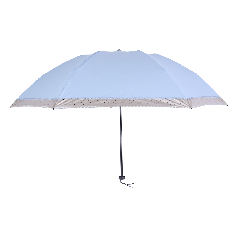 ALA 清新波点轻量防晒太阳伞女防紫外线 遮阳伞三折伞晴雨两用96