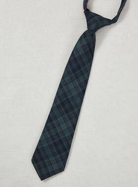 猎尚墨绿JK领结女学生日系懒人免打学院风衬衫绿色DK手打领带男潮