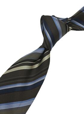 9公分男士宽版复古咖色黄色真丝桑蚕丝提花意式休闲主持绅装领带