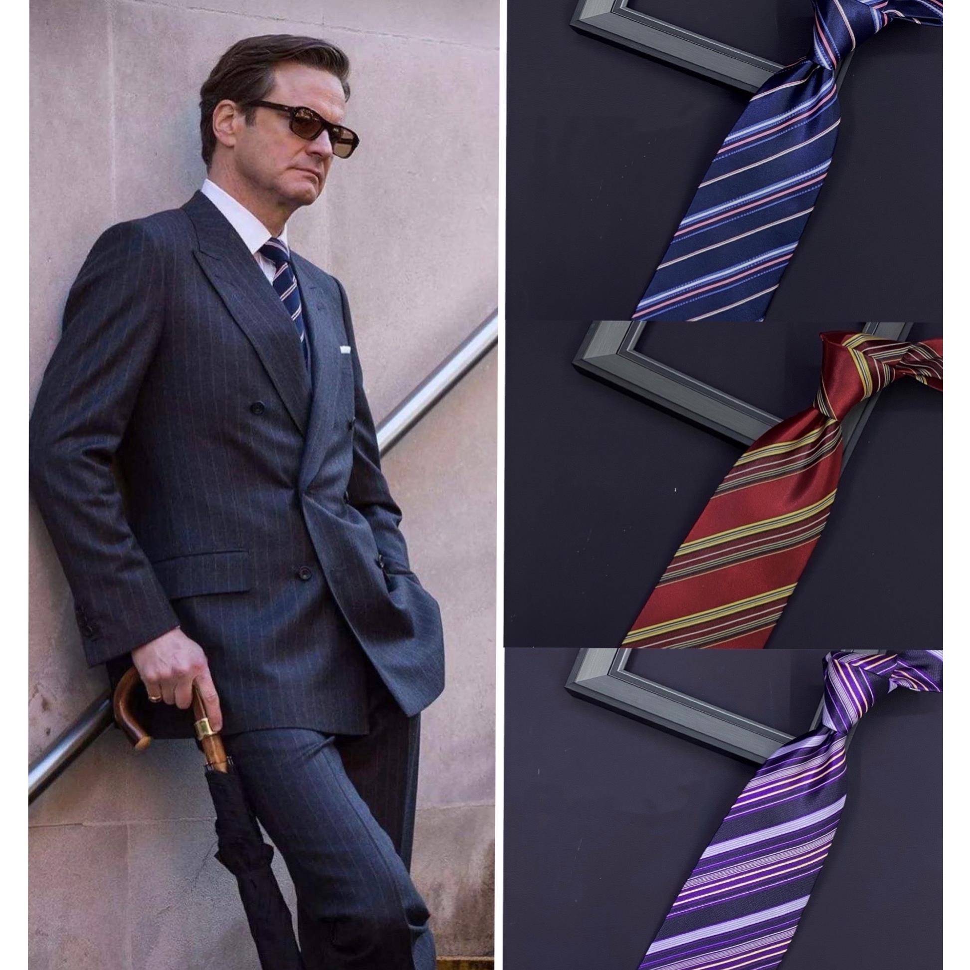 10cm宽版欧版领带男印花蓝色红色紫色黄色休闲商务职业个性手打款