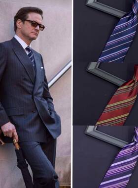 10cm宽版欧版领带男印花蓝色红色紫色黄色休闲商务职业个性手打款