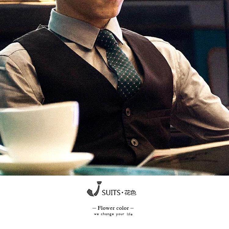 6公分墨绿色提花 领带套装 西服复古休闲小领带窄版领带