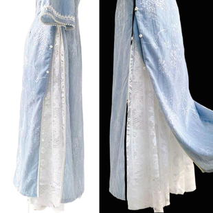 蕾丝半身裙 旗袍衬裙春夏秋百搭打底裙白色内搭清爽长款 围你点赞