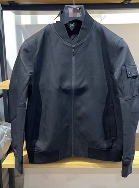 AK1A4F117九男装秋冬男修身时尚棒球领黑色休闲夹克外套