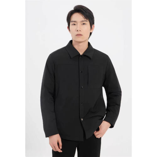 25DBR1401Y 1411Y 利家冬季新款保暖翻领单排扣男士轻薄羽绒服