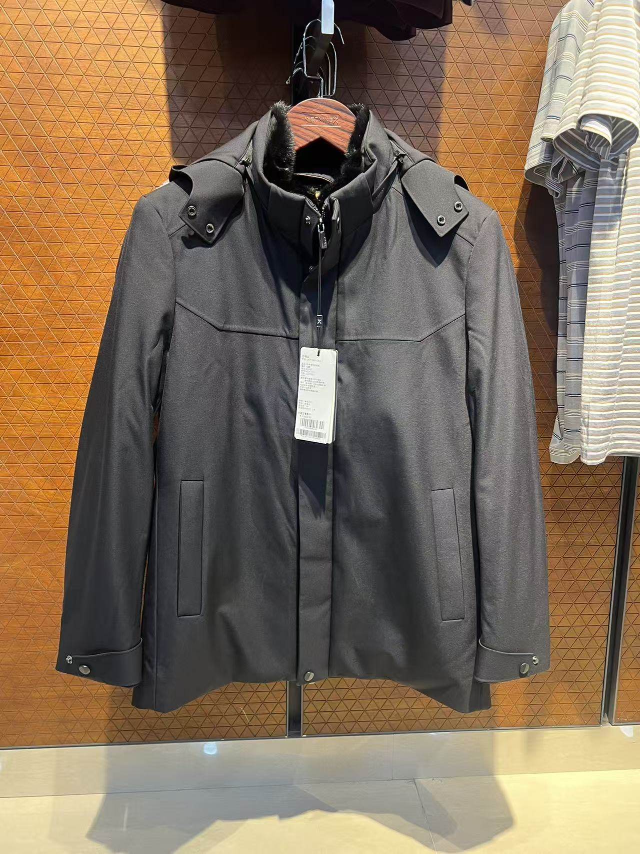 HCET4317劲男装秋冬款保暖水貂内胆毛领可拆卸连帽,男装,皮草,淘宝优惠券,粉丝福利购,淘宝优惠卷