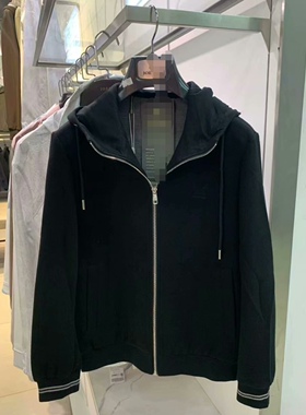 HW8A40217九家男装秋冬连帽针织夹克上衣春秋季新款