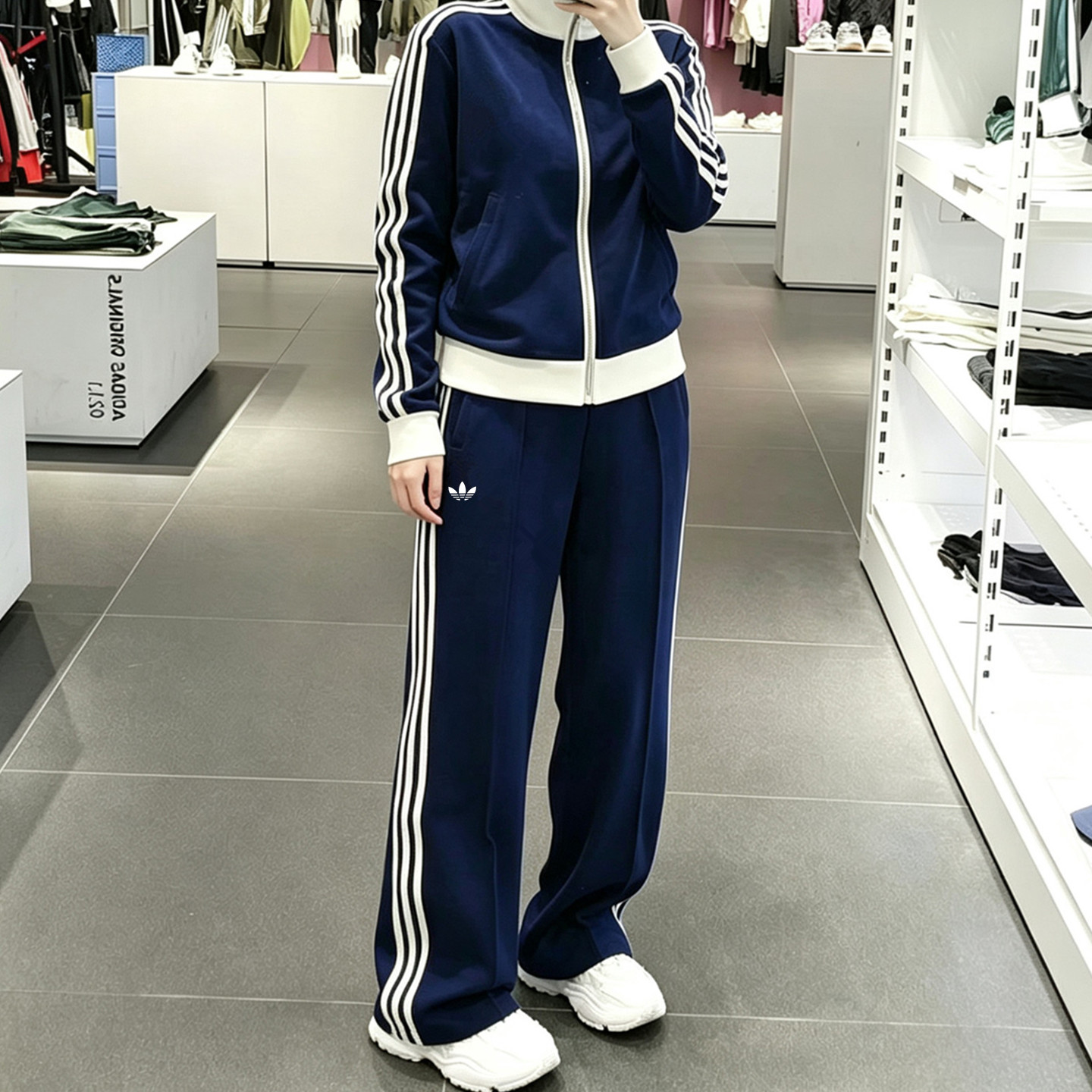 一折专区|奥莱折扣|秋季男女长裤阔腿直筒裤休闲宽松情侣运动裤