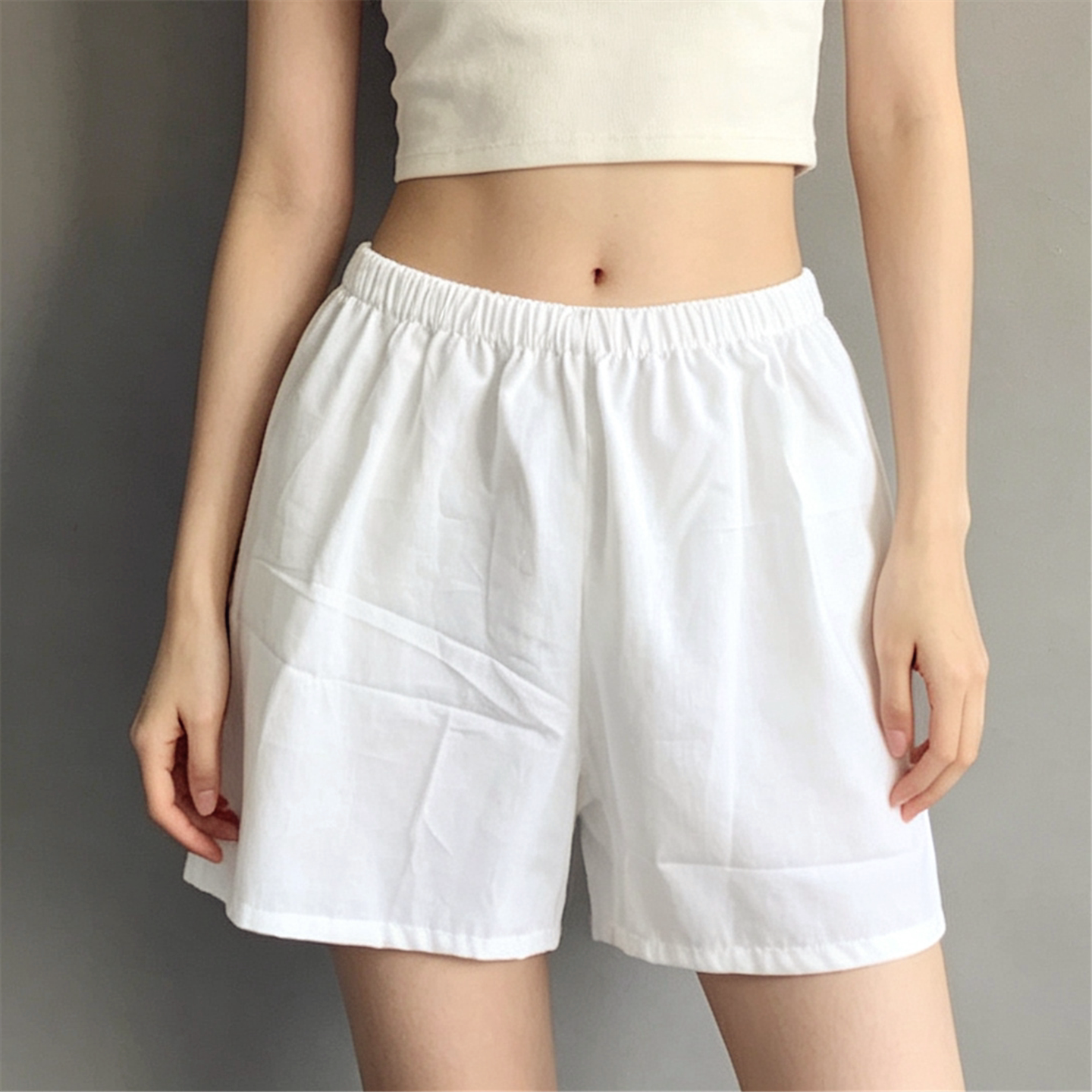 夏季100%纯棉薄棉打底裤安全裤居家裤短裤显瘦女士简约防走光内衬
