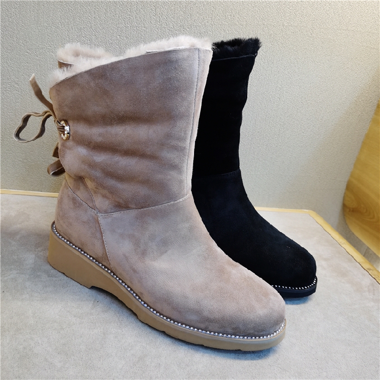 卡迪娜实体自营包邮2020冬新款雪地靴加厚羊毛女短靴冬靴KA01592-封面
