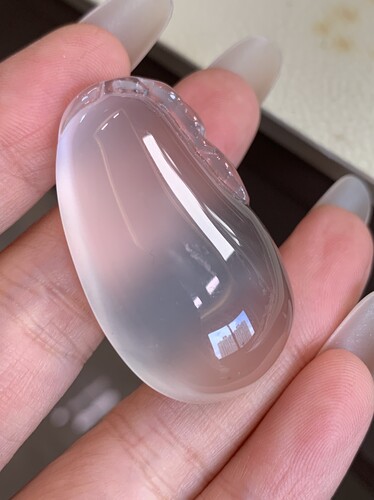 新品纯天然玉石俄冰白冰高冰玻璃种黑刚高货毕业胖福瓜裸石接定制