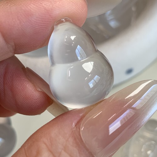 新品纯天然玉石俄冰白冰高冰玻璃种黑刚高货毕业葫芦裸石接定制