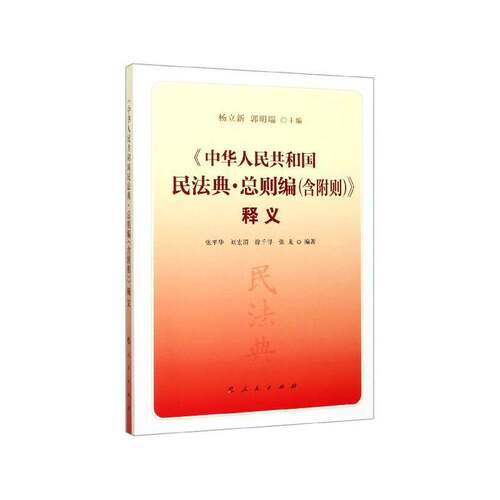 RT现货速发 《中华人民共和国民法典则编(含附则)》释义9787010221557 杨立新人民出版社法律书籍