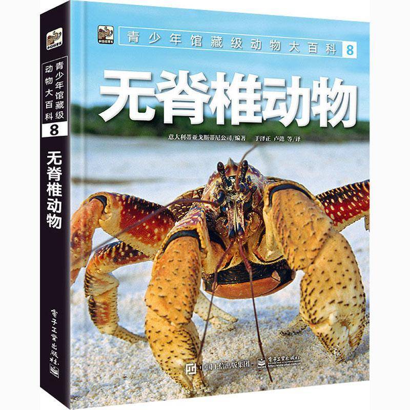 RT正版 青少年馆藏级动物大百科 8 无脊椎动物9787121378126 意大利蒂亚戈斯蒂尼公司电子工业出版社自然科学书籍
