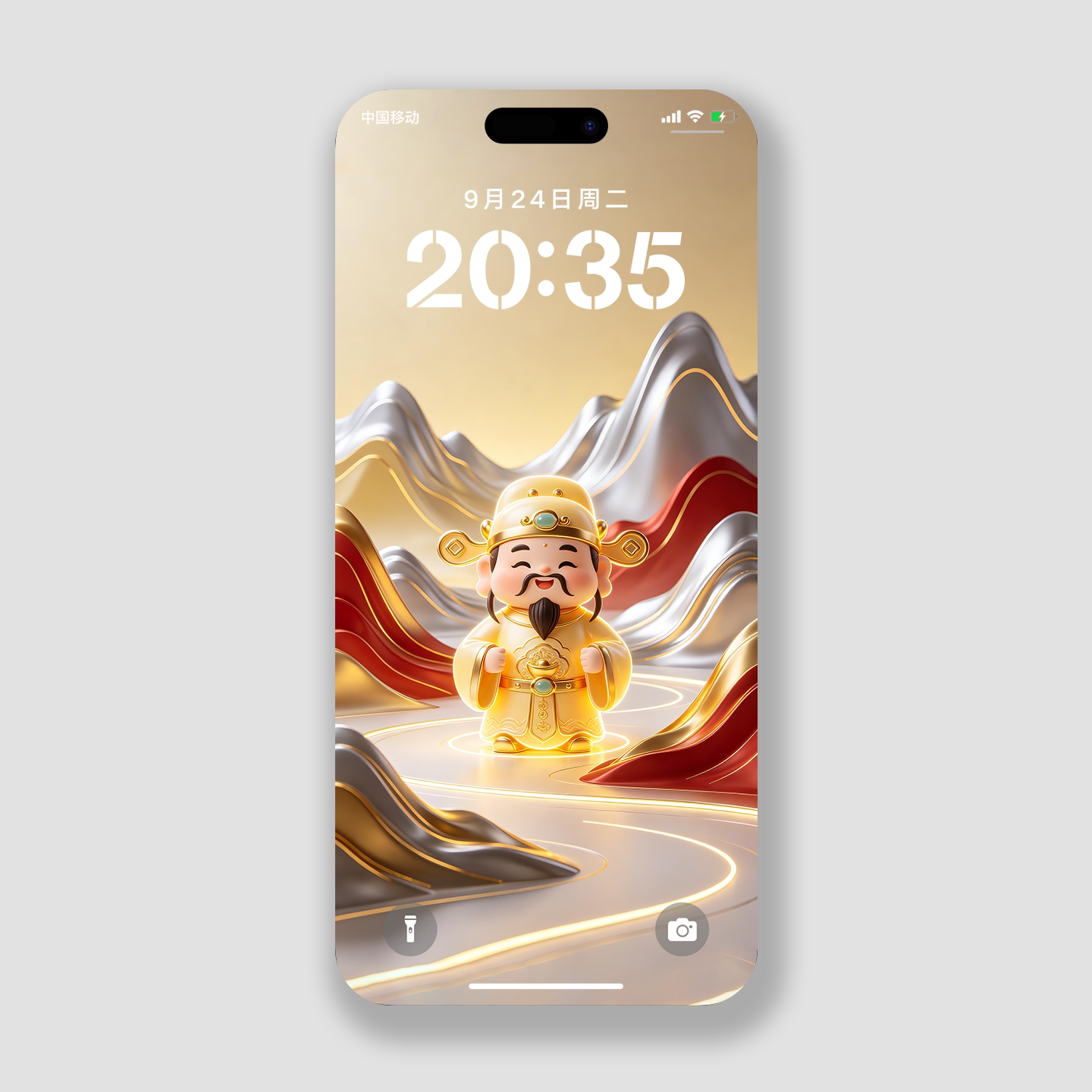 爆款银金色手机壁纸招财8K壁纸苹果iPhone华为高级感4K手机锁屏