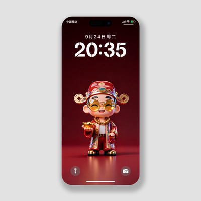 4K高清手机壁纸招财赛博朋克财神ios安卓苹果华为iPhone锁屏保