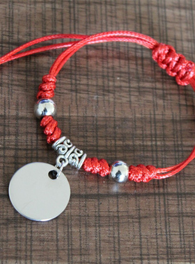 钛钢吊坠来图定做手链