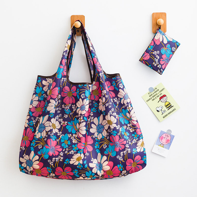 大容量购物袋旅行袋买菜袋子涤纶环保折叠袋便携环保袋大号逛街袋