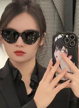 个性猫眼墨镜女长圆脸显脸小遮阳