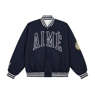 AIME LEON DORE美式复古风双面穿棒球服夹克男女字母绣花潮流外套