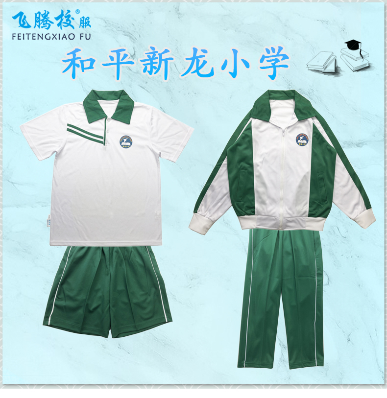 飞腾校服   新龙小学  指定面料 中小学冬夏季套装上衣裤子
