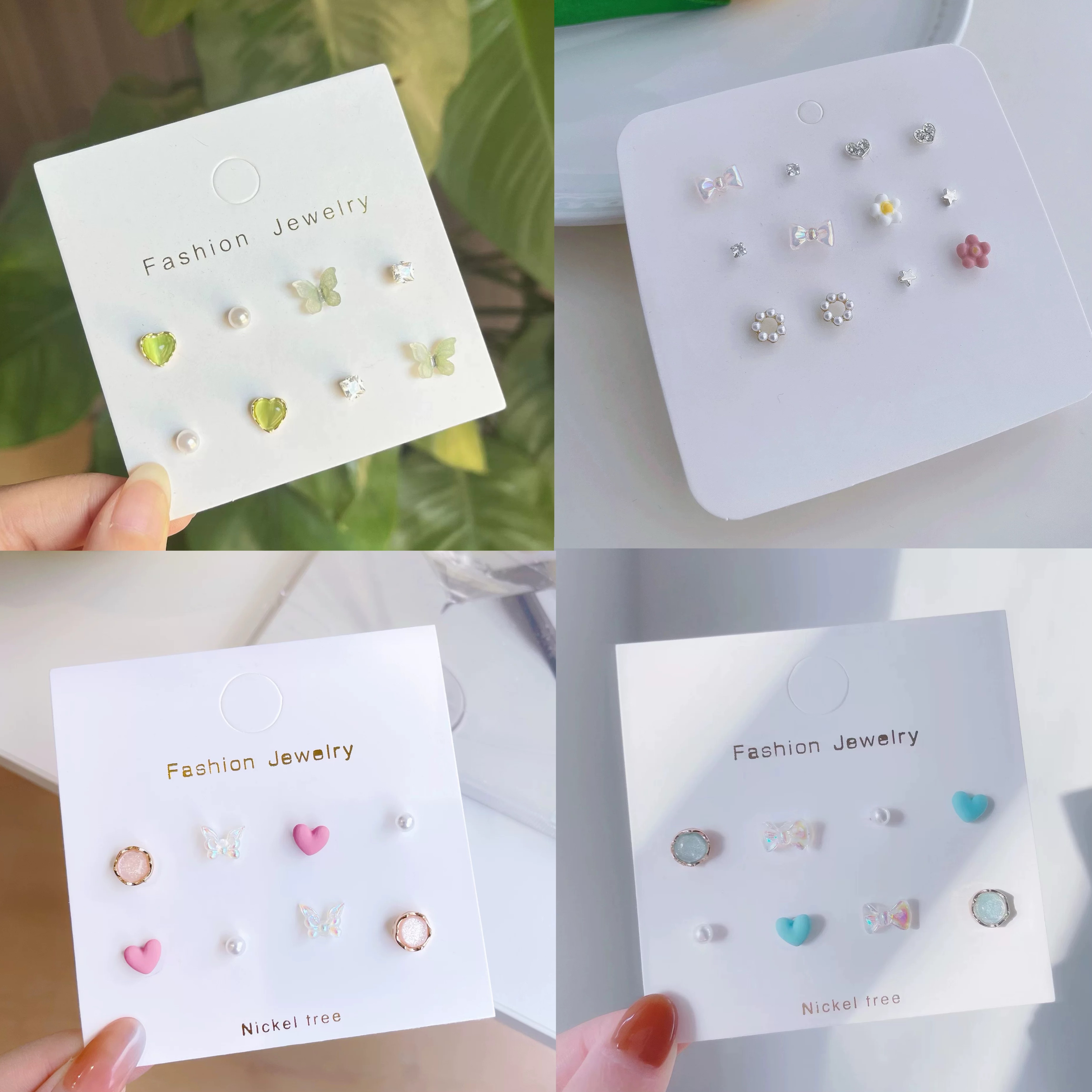 925银耳针女可爱甜美小耳钉学生新款耳骨钉小众简约设计耳环耳饰