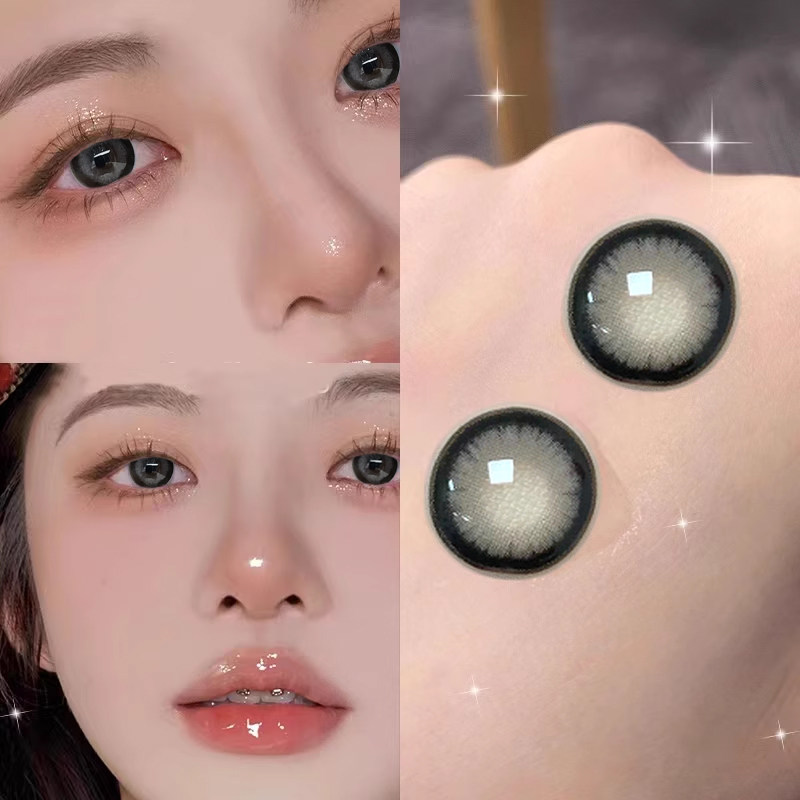 kumiluo圣鹿萌灰美瞳半年抛混血灰色cos大小直径年抛隐形眼镜aoy