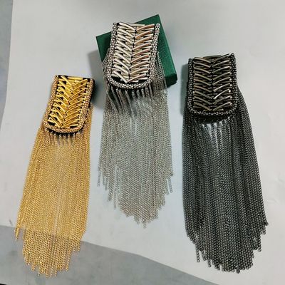时尚金属流苏肩章超长肩链简约日韩国男女西装衣服肩部装饰品别针
