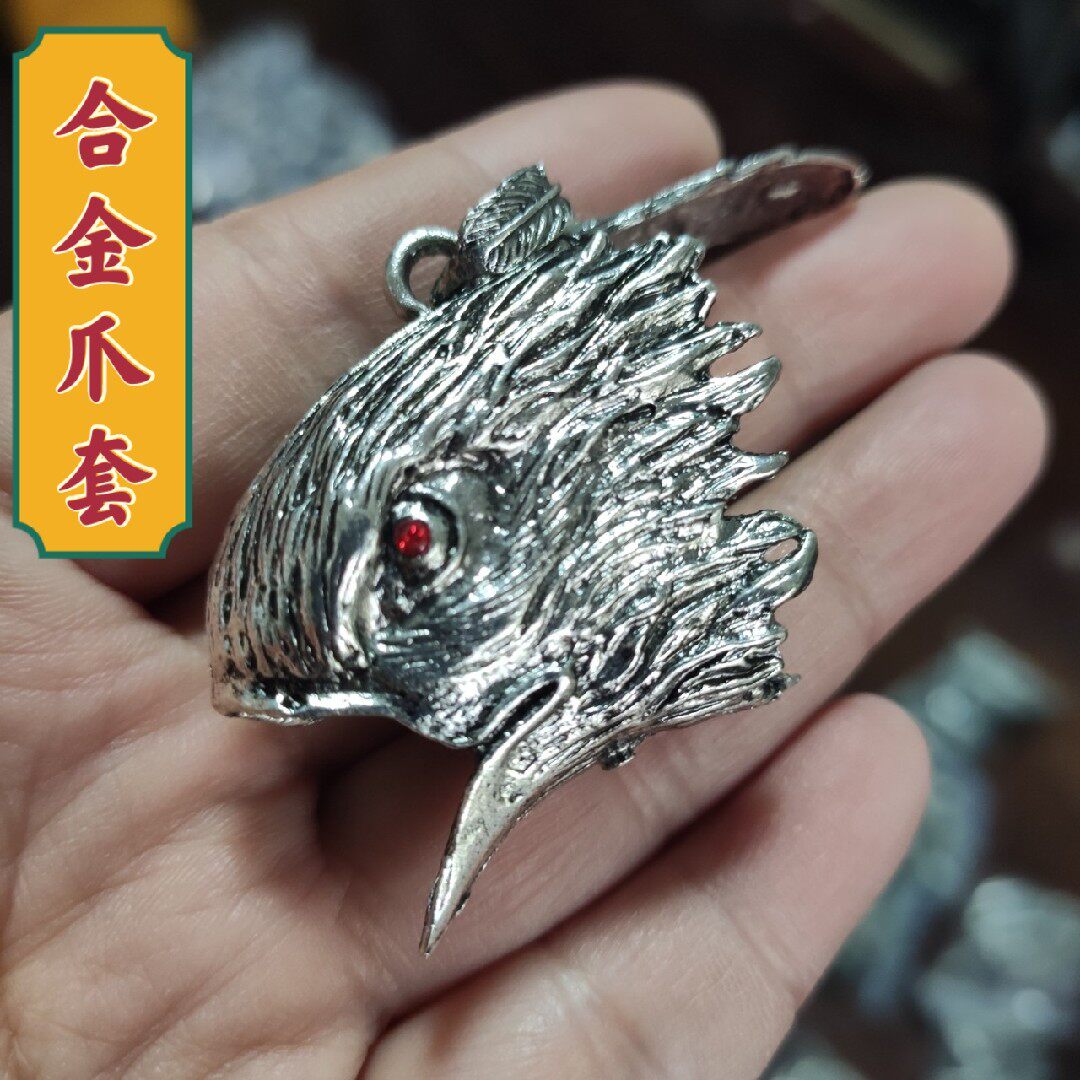 藏银狗牙套爪子包银鹰爪镶嵌男士吊坠银饰配件饰品热卖时尚创意