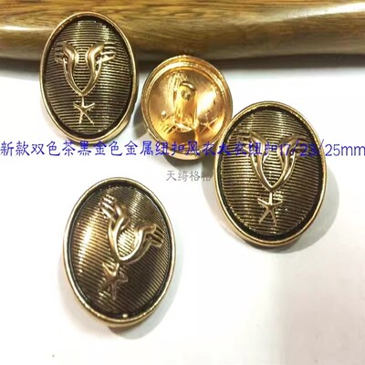 新款飞鹰图腾摸黑金色金属扣热卖风衣大衣毛衣纽扣扣子专卖17mm25