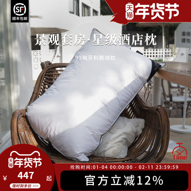 Globon/格兰·贝恩五星级酒店羽绒枕芯95白鹅绒枕头护颈椎助睡眠,床上用品,枕头/枕芯,淘宝优惠券,粉丝福利购,淘宝优惠卷