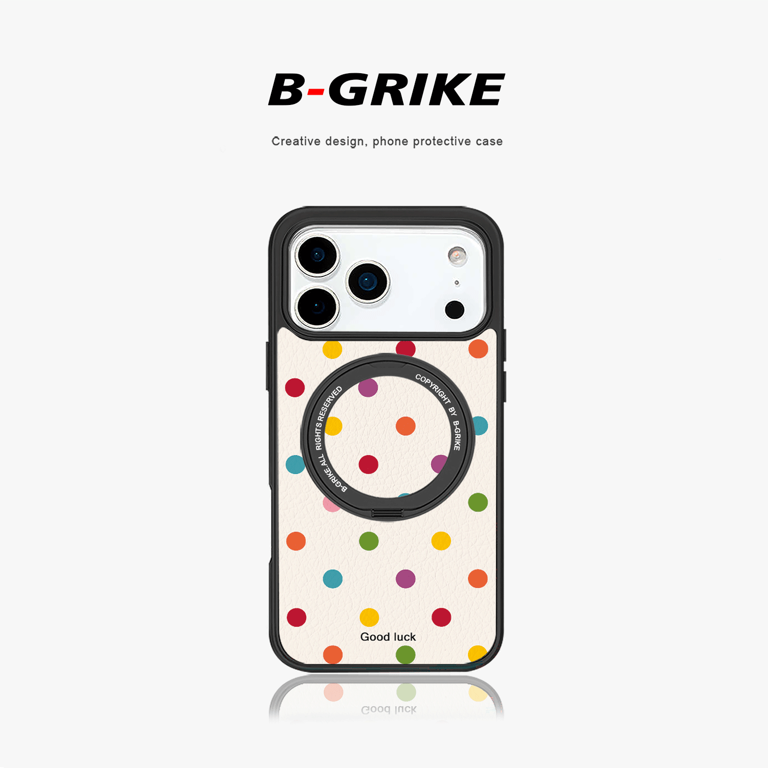 彩色波点适用iPhone17promax手机壳新款苹果16pro磁吸保护套ipone15/14全包防摔13por简约女plus高级感带支架