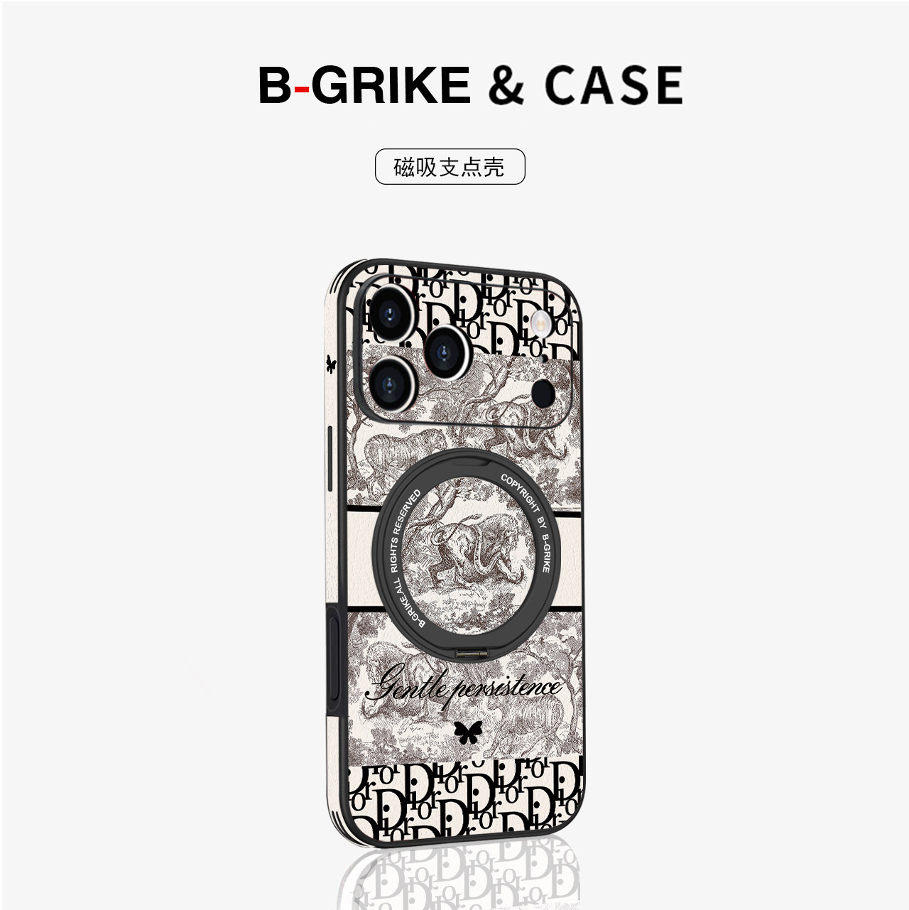 适用苹果17promax手机壳iphone16新款15pm镜头全包防摔15pro保护套磁吸带支架14超薄高级感13时尚印花大牌女