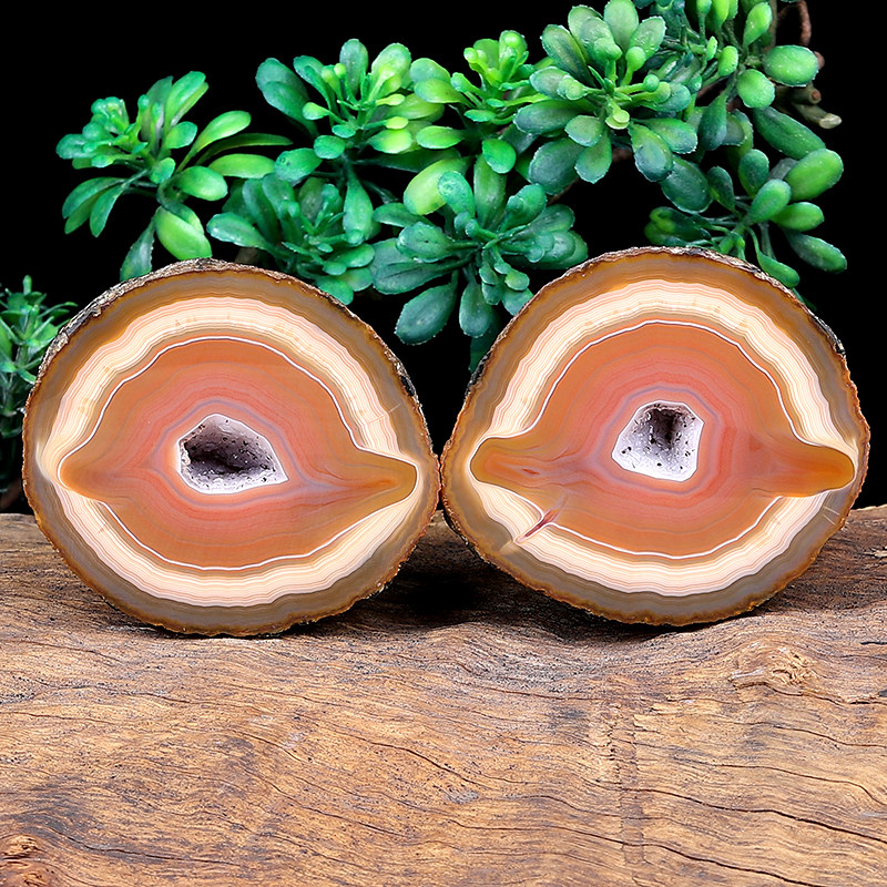 晶贵人晶贵人天然战国红玛瑙 粉白黄色缠丝 原石