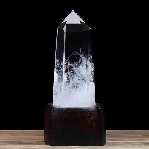 晶贵人天然柱子白水晶摆件
